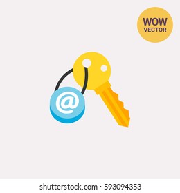 Email key concept icon