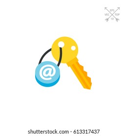 Email key concept icon