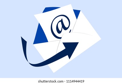 Email letter logo illustration vector