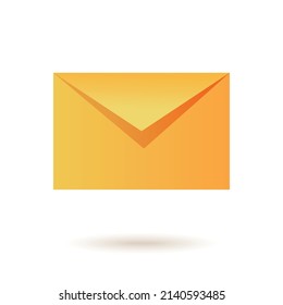 Icono de mensaje de correo electrónico. Signo realista para concepto móvil y diseño web, tienda. Marketing, publicidad, correo de entrada, spam ilustración plana. 