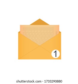 Email. Letter with a message, vector illustration
