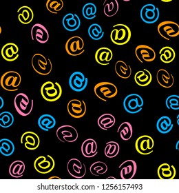 E-mail and letter. Seamless vector EPS 10 pattern