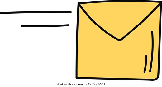 Carta de correo electrónico que envía ilustración vectorial