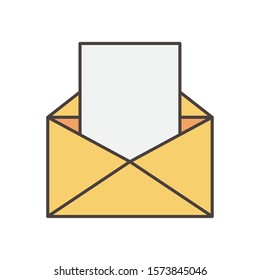 email letter, social media icon on white background vector illustration