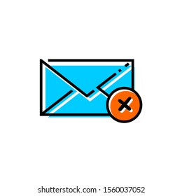 Email Letter Vector Icons, Envelope Cover Communication, not sent the mail icon