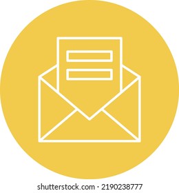 Email line circle icon vector image. Can also be used for web apps, mobile apps and print media.