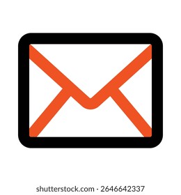 Kleurenpictogram voor e-mailregel bewerkbare vector