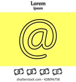 email line icon