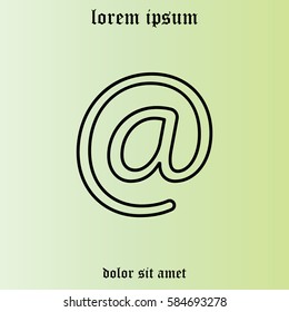 email line icon