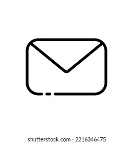 Email line icon. Communication, letter, open envelope, incoming, new, contact us, write, send message, mail, messaging, management. Business concept. Vector black line icon on a white background