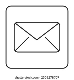 Icono de línea de correo electrónico. Icono de contacto Ilustración vectorial de trazo editable