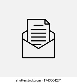 Email line icon. Envelope and message, mail symbol. logo. Outline design editable stroke. For yuor design. Stock - Vector illustration