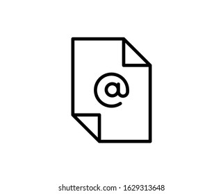 E-mail line icon. High quality outline symbol for web design or mobile app. Thin line sign for design logo. Black outline pictogram on white background