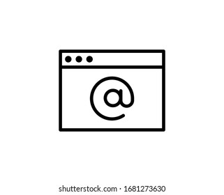 E-mail line icon. High quality outline symbol for web design or mobile app. Thin line sign for design logo. Black outline pictogram on white background