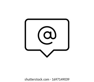 E-mail line icon. High quality outline symbol for web design or mobile app. Thin line sign for design logo. Black outline pictogram on white background