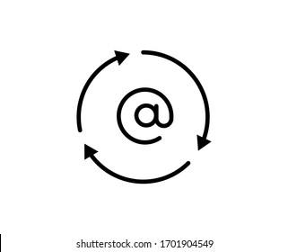E-mail line icon. High quality outline symbol for web design or mobile app. Thin line sign for design logo. Black outline pictogram on white background