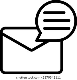 vector de ilustración de línea de correo electrónico