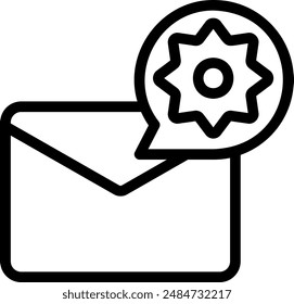 Illustration des E-Mail-Zeilensymbols Vektorgrafik