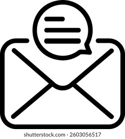 email line icon illustration vector