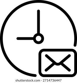 Vector de ilustración de icono de línea de correo electrónico