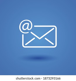 icono de línea de correo electrónico, ilustración del vector de esquema.