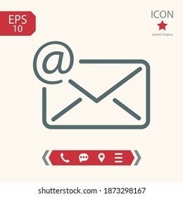 email line icon, outline vector illustration.