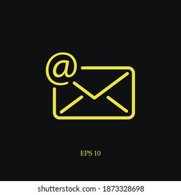 email line icon, outline vector illustration.