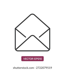 Symbol für E-Mail-Zeile. Perfektes Pixel einzeln auf weißem Hintergrund. Vektorgrafik