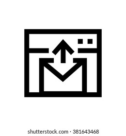 E-mail line icon. Pixel perfect fully editable vector icon suitable for websites, info graphics and print media.