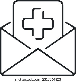 Email line icon Set is designed with suitable visuals for all medical and healthcare