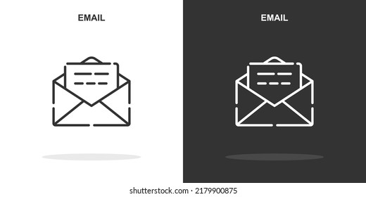 icono de línea de correo electrónico. Estilo de esquema simple.signo lineal de correo electrónico. Ilustración vectorial aislada en fondo blanco. EPS de trazo editable 10