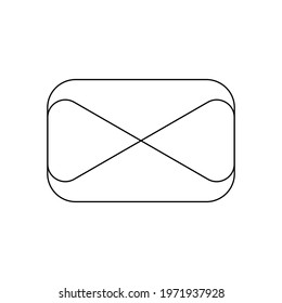 E-mail line icon. Simple style message poster background symbol. Logo design element. T-shirt printing. Vector for sticker.