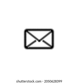 E-mail line icon. Simple style message poster background symbol. Logo design element. T-shirt printing. Vector for sticker.