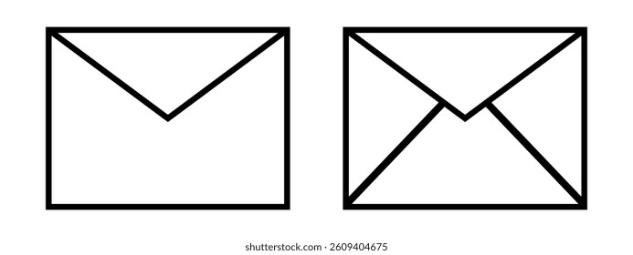 Email line icon vector. envelop, mail line icon isolated on white background