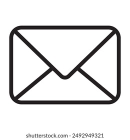 Icono de línea de correo electrónico. Ilustración vectorial.