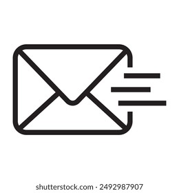 Icono de línea de correo electrónico. Ilustración vectorial.