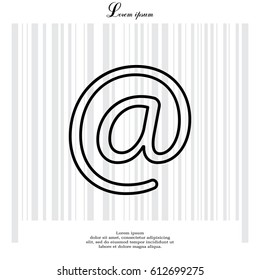 email line icon. vector illustration