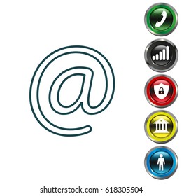 email line icon. vector illustration