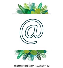email line icon. vector illustration