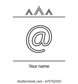 email line icon. vector illustration