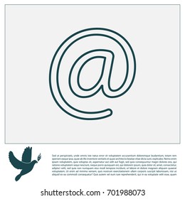 email line icon. vector illustration