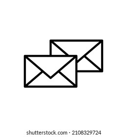 email line icon vector isolated on white background