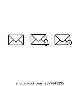 Email  Line Icon  Vector Set. Contains such Icons as Inbox, Letter, Attachment, Envelope and more.