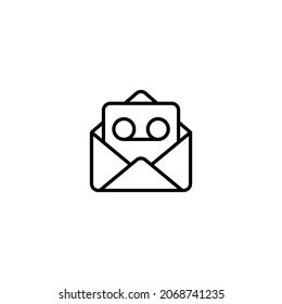 Icono de línea de correo electrónico, plantilla de vector