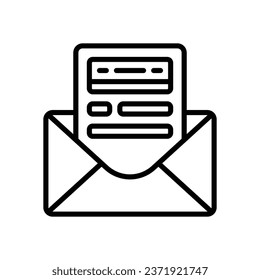 icono de línea de correo electrónico. icono vector para tu sitio web, móvil, presentación y diseño de logotipo.