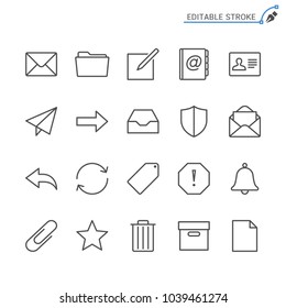 Email Line Icons. Editable Stroke. Pixel Perfect.