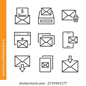 E-Mail-Zeilensymbole - Symbol der Mini-Kollektionsserie
