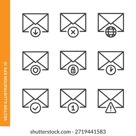 E-Mail-Zeilensymbole - Symbol der Mini-Kollektionsserie