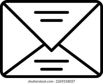 Diseño de iconos de vector de línea de correo electrónico