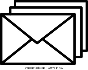 Email Line Vector Icon Design